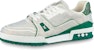 루이비통 트레이너 스니커즈 '화이트 & 그린 크리스탈' 1AARLE