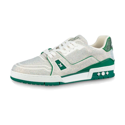 LV Trainer Sneakers 'Crystals White and Green'