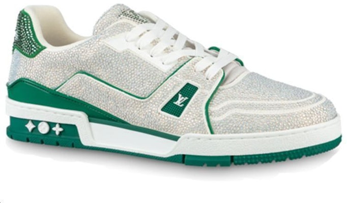 루이비통 트레이너 스니커즈 '화이트 & 그린 크리스탈' 1AARLE Order 루이비통 트레이너 스니커즈 '화이트 & 그린 크리스탈' 1AARLE