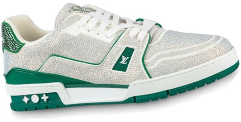 루이비통 트레이너 스니커즈 '화이트 & 그린 크리스탈' 1AARLE Lookbook 루이비통 트레이너 스니커즈 '화이트 & 그린 크리스탈' 1AARLE