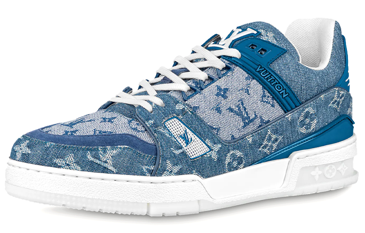 Louis Vuitton Trainer Sneakers 'Denim Monogram' 1A7S54
