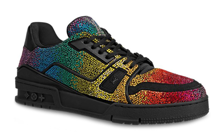 Order Louis Vuitton Kasut Trainer 'Glitter Rainbow' 1A5YLN