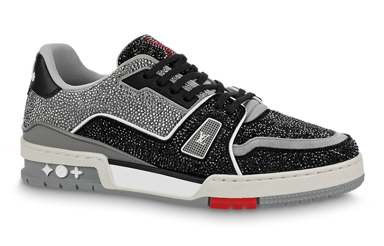 Order Sneakers Louis Vuitton Trainer 'Kelabu Hitam Kristal' 1AA6PR