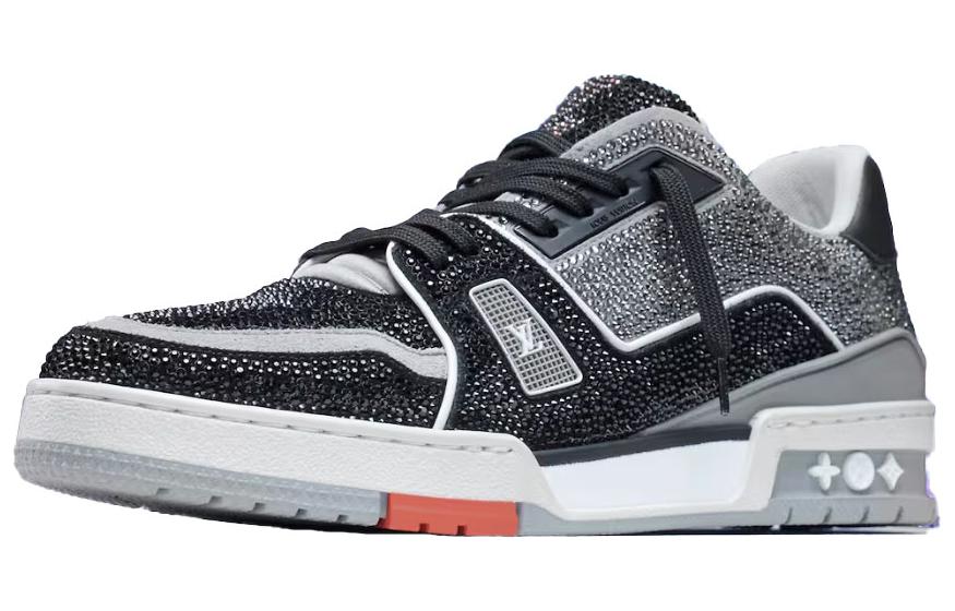 Lookbook Sneakers Louis Vuitton Trainer 'Kelabu Hitam Kristal' 1AA6PR