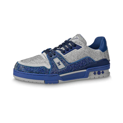 LV Trainer Sneakers 'Grey Blue Crystals'