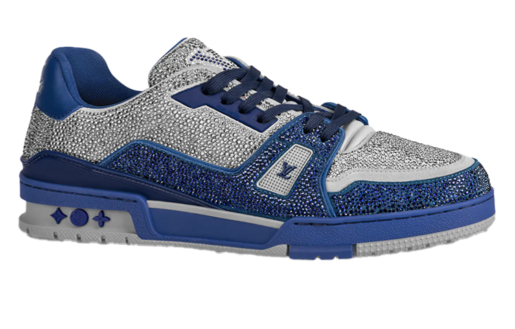 Order ルイ・ヴィトン トレーナー スニーカー グレーブルー クリスタル 1AA6QZ