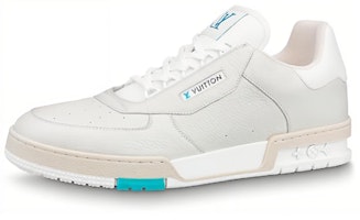 Louis Vuitton Trainer Sneakers 'Light Grey White Teal' 1A816H Louis Vuitton Trainer Sneakers 'Light Grey White Teal' 1A816H