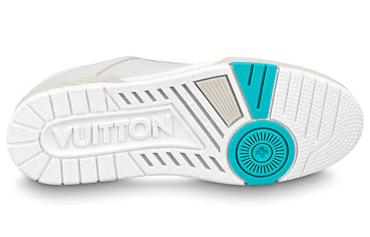 Shop Zapatillas Louis Vuitton Trainer 'Gris Claro Blanco Verde Azul' 1A816H