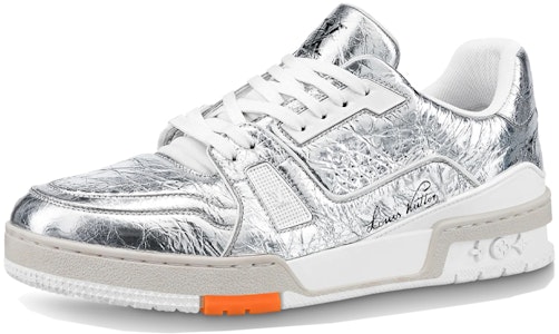 路易威登訓練鞋金屬色低幫運動時尚板鞋男款白銀 Buy 路易威登訓練鞋金屬色低幫運動時尚板鞋男款白銀