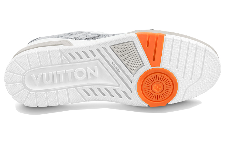 Purchase 路易威登訓練鞋金屬色低幫運動時尚板鞋男款白銀