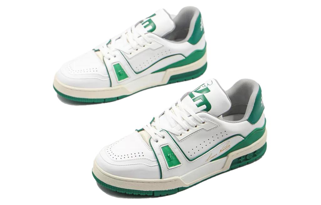 Lookbook 루이비통 트레이너 스니커즈 '화이트 그린' 1A54HM