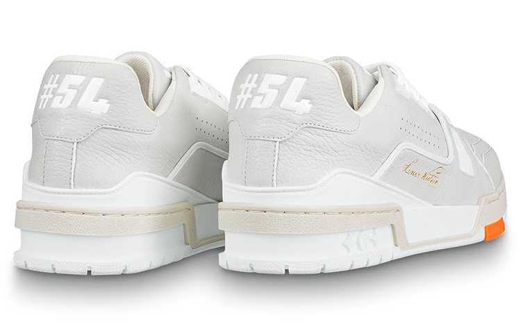 Shop Zapatillas Louis Vuitton Trainer 'Blanco Naranja' 1A5A0V
