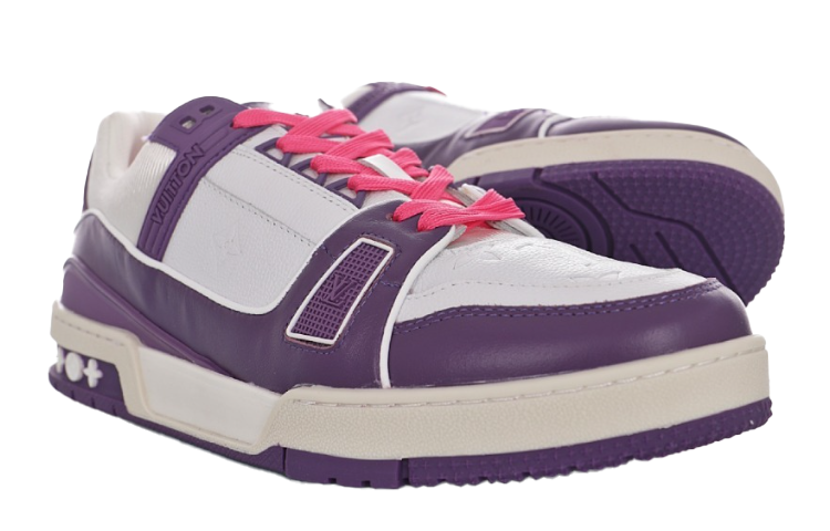 Lookbook Sneakers Louis Vuitton Trainer 'Putih Ungu' 1A8135