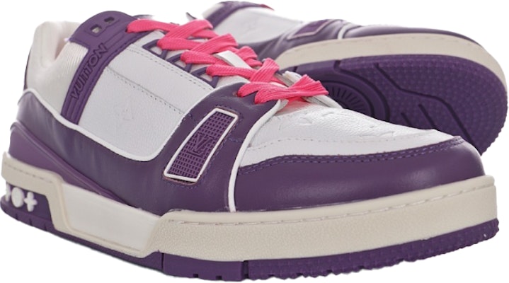 루이비통 트레이너 스니커즈 '화이트 퍼플' 1A8135 Lookbook 루이비통 트레이너 스니커즈 '화이트 퍼플' 1A8135