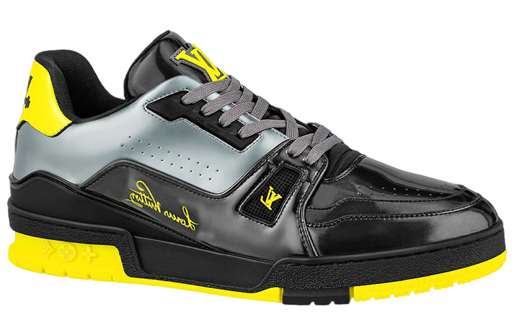 Order Louis Vuitton Sepatu 'Hitam Kuning Perak' 1A9JTM