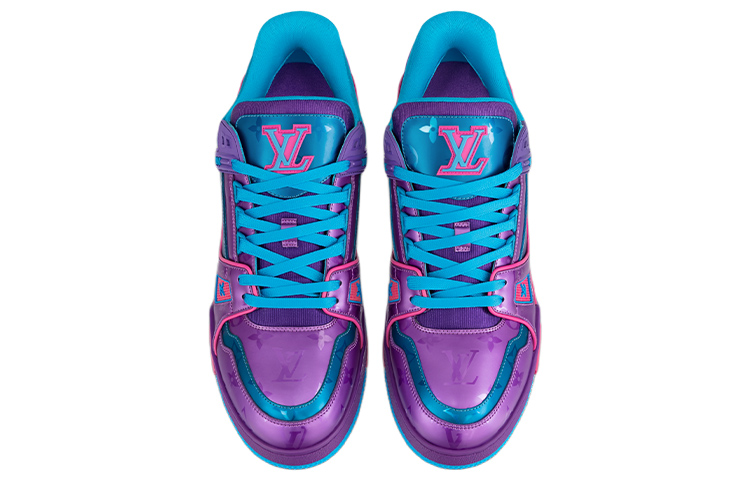 Lookbook Zapatillas Louis Vuitton 'Azul Morado Rosa' 1A9JQJ