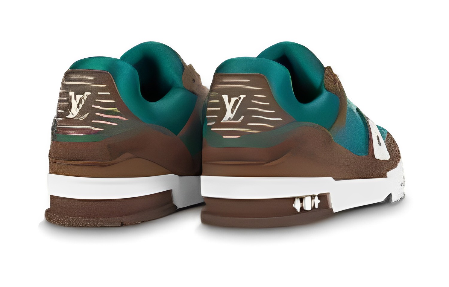 LV Trainers 'Brown Teal' 圖 3