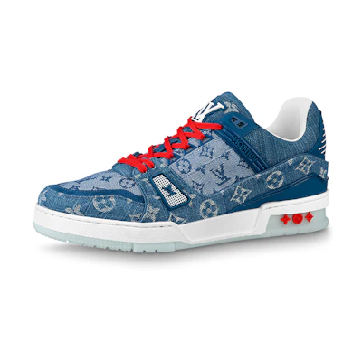 LV Trainers 'China Exclusive Denim Blue Red'