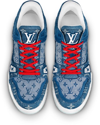 Louis Vuitton Trainers 'China Exclusive Denim Blue Red' 1A8TSK Lookbook Louis Vuitton Trainers 'China Exclusive Denim Blue Red' 1A8TSK