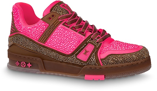 路易威登 Trainer 鑲鑽 百搭低筒運動 時尚板鞋 男款 粉棕 Order 路易威登 Trainer 鑲鑽 百搭低筒運動 時尚板鞋 男款 粉棕