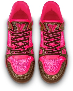 路易威登 Trainer 鑲鑽 百搭低筒運動 時尚板鞋 男款 粉棕 Lookbook 路易威登 Trainer 鑲鑽 百搭低筒運動 時尚板鞋 男款 粉棕