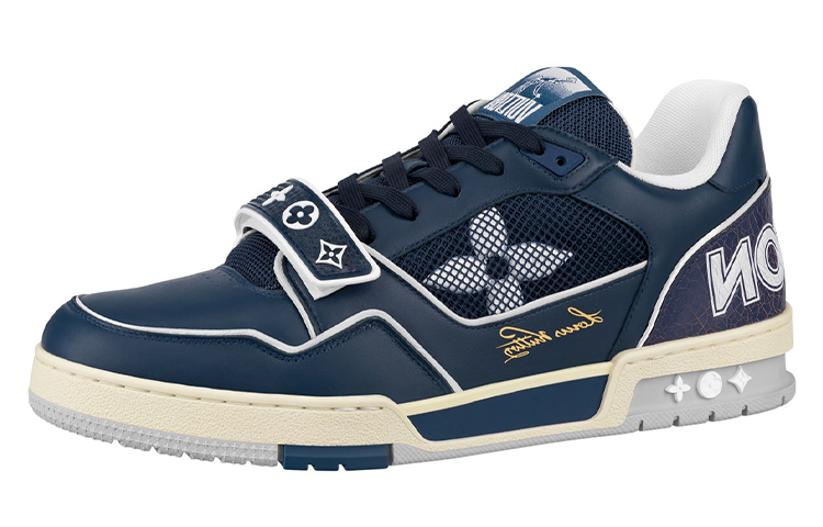 Buy ルイ・ヴィトン ネイビーメッシュ スニーカー 1A9DEF