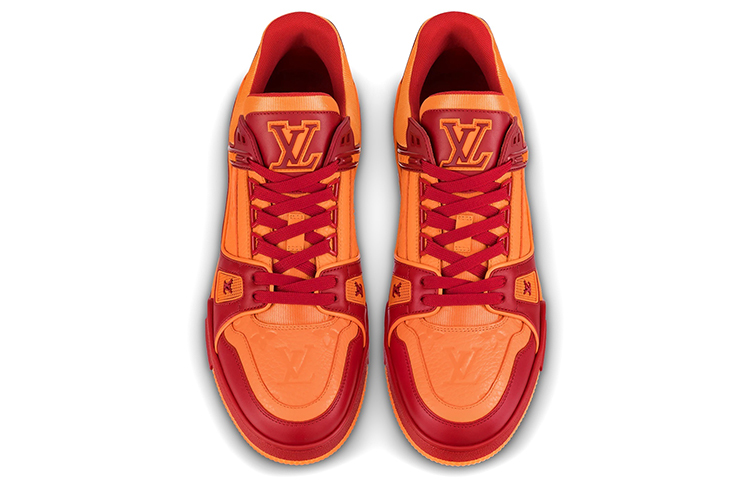Shop Louis Vuitton Sepatu 'Monogram Oranye dengan Merah' 1A8WDZ