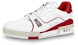 Buy Louis Vuitton Kasut Trainers 'Putih Merah' 1A8ZPR
