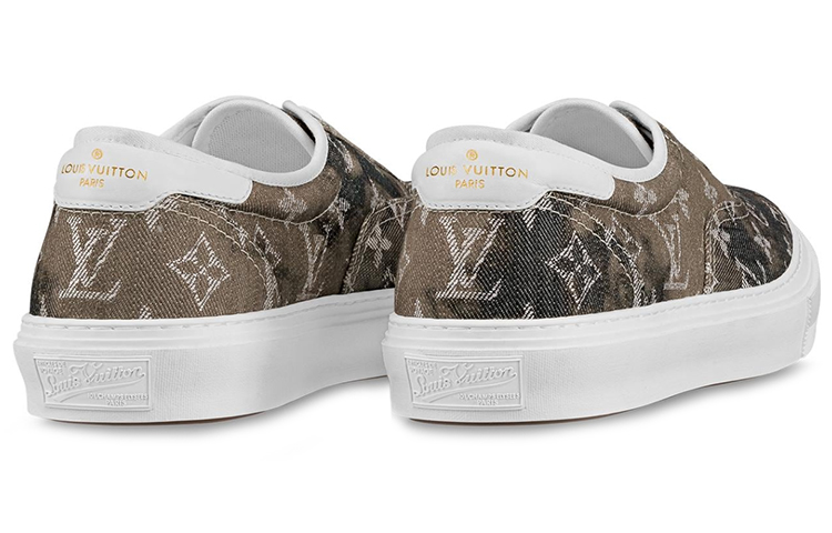 Shop Louis Vuitton Trocadéro Richelieu ''Logo Denim'' Herren Sneaker 1A5AV5