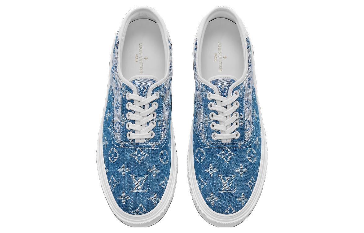 Shop Louis Vuitton Trocadero Sepatu 'Denim Monogram' 1A5YUR