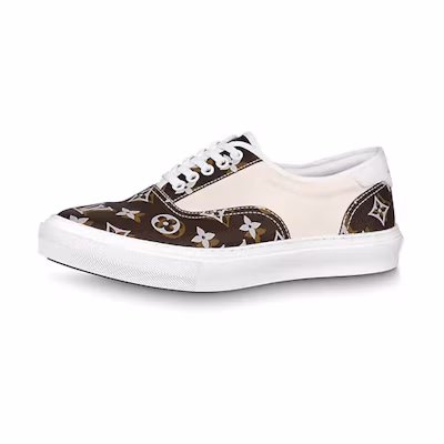 LV Trocadero Sneakers 'White Beige with Brown Monogram'