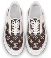 路易威登 Trocadero 白米色棕色老花运动鞋 1A7QZ Lookbook 路易威登 Trocadero 白米色棕色老花运动鞋 1A7QZ