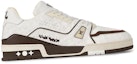 Lookbook Louis Vuitton Tyler, The Creator x Trainer Low 'Beige Brown' - Kasut Coklat Beige 1ACR5K