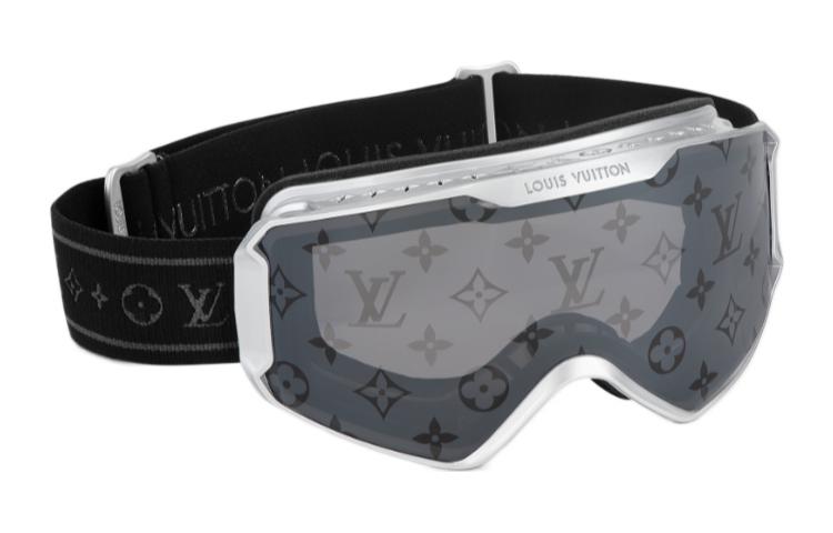 LOUIS VUITTON Unisex Black Monogram Logo Ski Goggles Windproof Design Z1744W