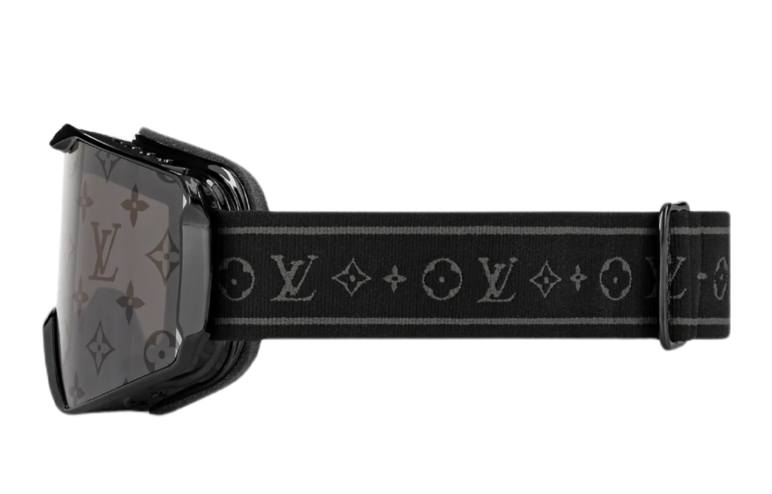 Lookbook ルイヴィトン ユニセックス ブラック モノグラム スキーゴーグル 防風フレーム付き Z1573