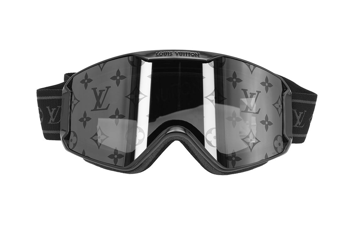Details for ルイヴィトン ユニセックス ブラック モノグラム スキーゴーグル 防風フレーム付き Z1573