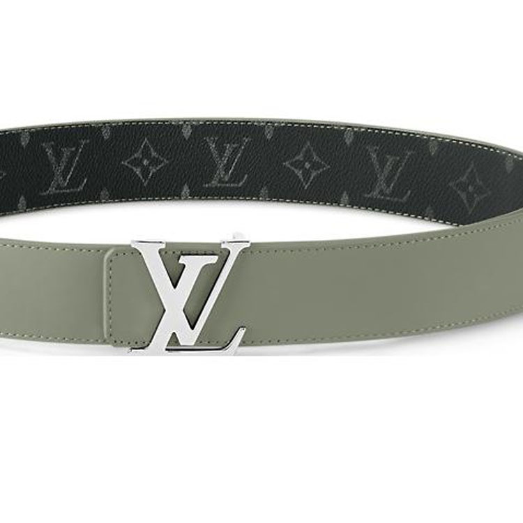 LOUIS VUITTON Unisex Grey Leather Belt Solid Design 4cm m8720t 圖 4