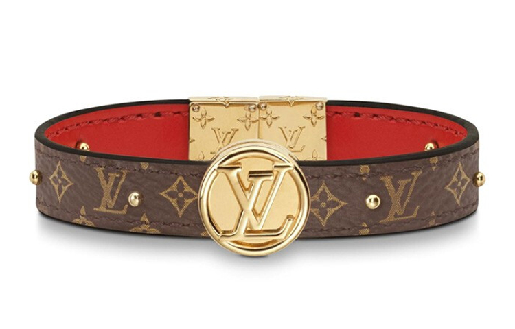 Louis Vuitton Unisex Red Leather Bracelet M6268