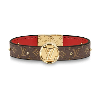 Louis Vuitton Unisex Red Leather Bracelet M6268