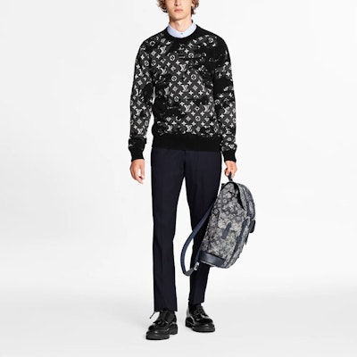 Louis Vuitton Vintage Baju Sejuk Wool Leher Bulat Hitam 1A8GYD Lookbook Louis Vuitton Vintage Baju Sejuk Wool Leher Bulat Hitam 1A8GYD