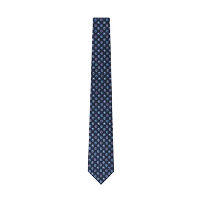 Louis Vuitton Vivienne All Over Mascot Print Tie Blue Accessory. M77829