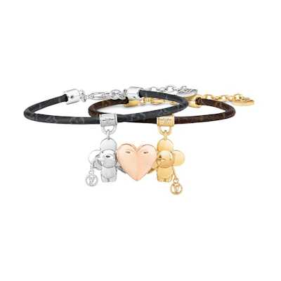 Louis Vuitton Vivienne Amour Bracelet Vivienne Holiday Monogram Canvas/Silver
