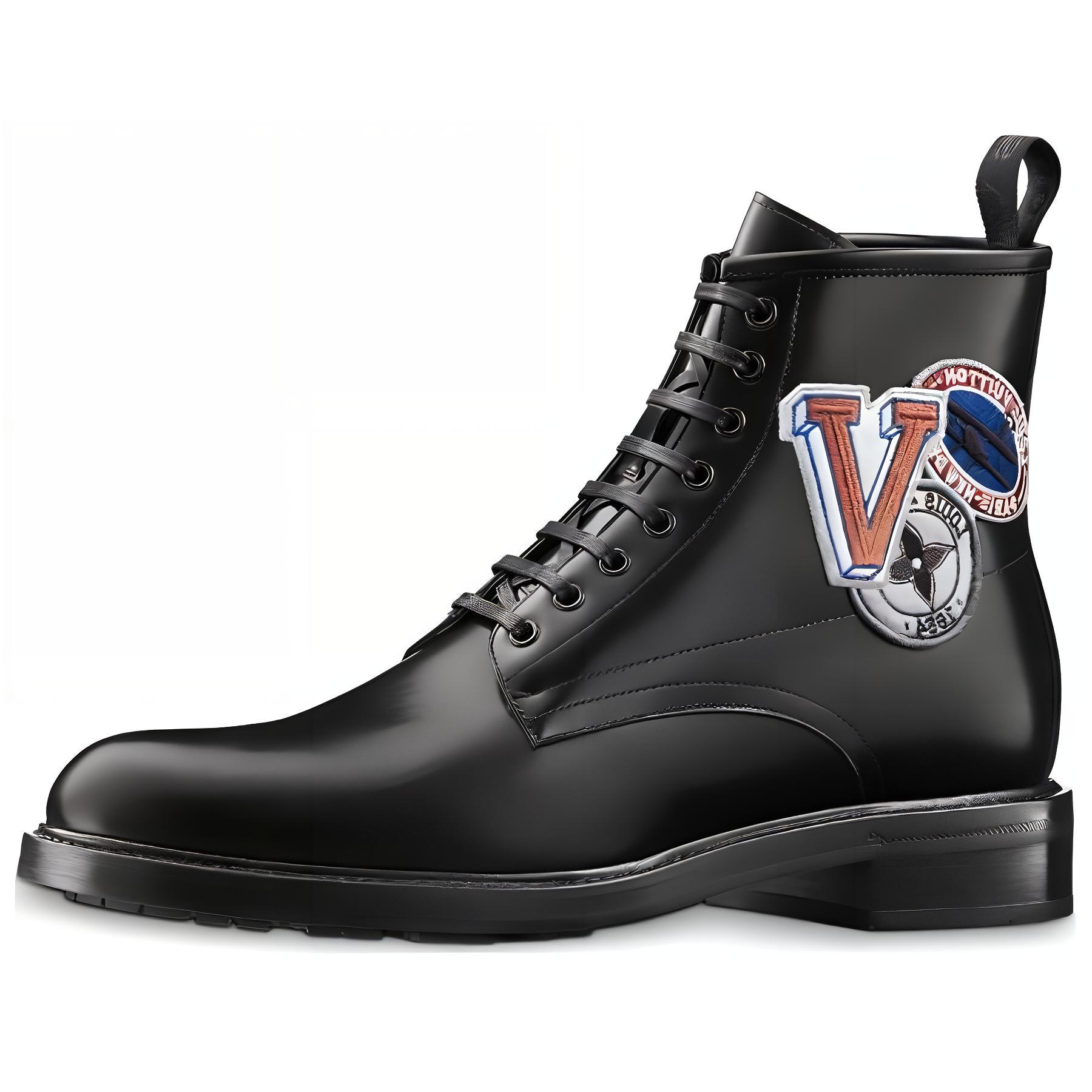 Louis Vuitton Voltaire Ankle Boot 'Black Patent Calfskin' 1A3GCP