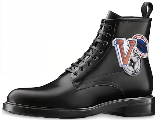 Louis Vuitton Voltaire Ankle Boot 'Kulit Anak Hitam Mengkilap' 1A3GCP Buy Louis Vuitton Voltaire Ankle Boot 'Kulit Anak Hitam Mengkilap' 1A3GCP