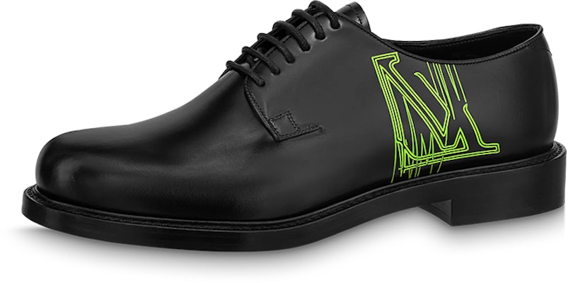 路易威登 Voltaire 皮革 圓頭繫帶 德比鞋 男款 黑黃 Buy 路易威登 Voltaire 皮革 圓頭繫帶 德比鞋 男款 黑黃