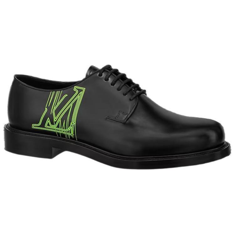 LV Voltaire Derby Shoes 'Black Green' 圖 2