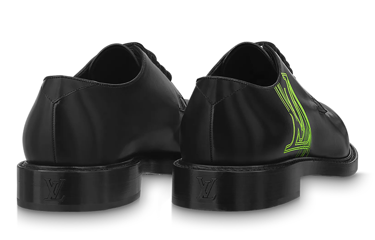 LV Voltaire Derby Shoes 'Black Green' 圖 5