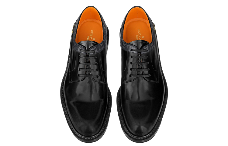 Lookbook 路易威登 皮革 時尚綁帶圓頭 男士休閒鞋 男款 黑色