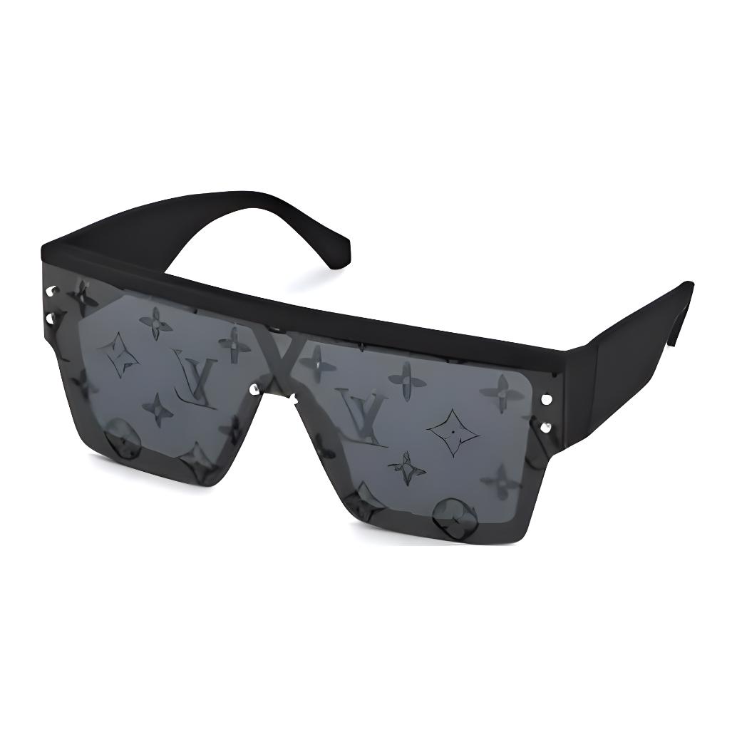 Louis Vuitton Waimea L Square Sunglasses Monogram Black Unisex Couple Style Z1583E