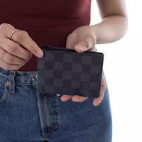 Shop Louis Vuitton Wallet Slender Damier Graphite Gray/Black